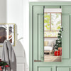 LED Lights Jewelry Cabinet Lockable Wall/Door Mounted Jewelry Armoire W/ Mirror