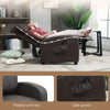 Recliner Armchair, Massage Faux Leather Push Back Reclining Chair with Footrest