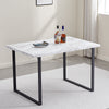 Rectangular Kitchen Dining Table Wooden Table 4-6 Seats Family Party Table White
