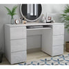 High Gloss 6 Drawers Computer Desk White Study Home Office Makeup Dressing Table