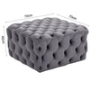 Large Chesterfield Footstool Pouffe Sofa Tea Table Ottoman Coffee Table Velvet