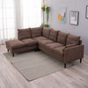 L-Shaped Corner Sofa, Sectional Couch with Built-in USB Port Chaise