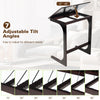 Tilting Top TV Tray Table Adjustable C-shaped Bedroom Bamboo Sofa Side Table