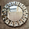 LUVODI Wall Mirror for Living Room Large Elegant Silver Glass Mirror Home Decor