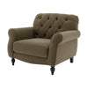 Dusk Hebden Olive Green Velvet Armchair RRP £