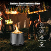 Smokeless Fire Pit Double-Wall Stove 304 Stainless Steel Patio Heater for BBQ