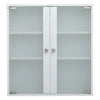 Wall Mounted Shaving Medicine Storage Cupboard Bathroom Cabinet Dual Glass Doors
