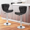 2x Bar Stools Adjustable Breakfast Kitchen Stools Velvet Swivel Gas Pqvjfzlfcign