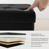 Ottoman Storage Box Folding Footstool Pouffe Seat Stool Chair Foot Bench Leather
