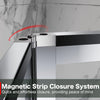 Bi Fold Shower Enclosure Door With Magnetic Stripes Wet Room Glass Cubicle