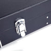 Glarry Microgroove Leather Electric Guitar Hardshell Case Black Square Lockable