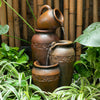 Garden Water Feature Fountain Waterfall Mains Power Light Outdoor Ornament Pump