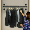 Heavy Duty Wall Mounted Clothes Rail Shelf Garment Hanging Wardrobe Display Rack