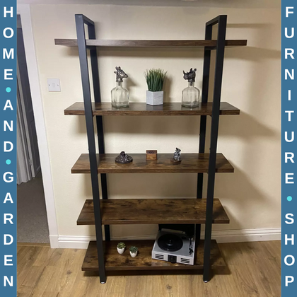 Large Industrial Bookcase Wood Vintage Heavy Duty Storage Unit Display Bookshelf