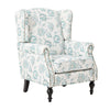 Armchair Stylish Modern Living Room Accent Chair Wood Frame Floral Pattern Sofa