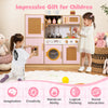 Toddler Play Kitchen Set Pretend Play Kitchen-Pink