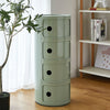 2-5 Tiers Cylindrical Round Storage Cabinet Cupboard Shelf Side End Table Shelf