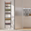Over The Door Pantry Rack Adjustable Behind Door Organizer w/ 6 Metal Baskets