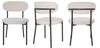 2 White Velvet Dining Chairs Velvet Seat Chairs Plush velvet seat and backrest