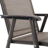 Metal Garden Dining Set Glass Parasol Table And Dining Chairs 4/6 Seater Outdoor
