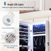 Mirrored Jewelry Storage Cabinet Lockable Wall Mounted Jewelry Box Organizer