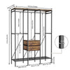 XXL Heavy Duty Wardrobe With 2 Drawers Bedroom Storage Hanging Bar Clothes Rail