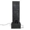 Electric Waterfall Water Feature Natural Slate Garden Fountain 4 LED Statue Pump