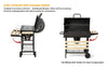 Heavy Duty Large Charcoal Barrel BBQ Grill Garden Barbecue Mini Smoker W/Wheels