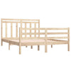 Bed Frame Solid Wood 140x190 cm