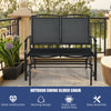 Costway 2-Person Patio Swing Glider Bench Outdoor Glider Loveseat Chair