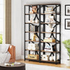 200 cm Tall Bookcase, 6-Tier Industrial Bookcase Narrow Shelf with Metal Frame