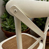 Cream Cross Back Dining Chair Comfortable & Stylish Oak Wooden Home Cafe Office