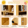 Storage Cube Wooden Bookcase 2 Tier Open Display Shelf Storage Cabinet-Beige