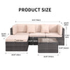 Rattan Garden Furniture Set 4-Seater Combo Modular Sofa w/ Cover Patio Outdoor
