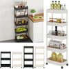 3/4/5 Tier Trolley Cart Kitchen Storage Rack Holder Shelf Organiser Fruit Basket