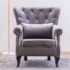 Vintage Upholstered Velvet Deep Button Armchair Fireside Chair Sofa Lounge Seat