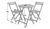 Habitat 2 Seater Folding Wooden Garden Bistro Set - Brown