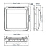 ADVENTURER CARAVAN SKYLIGHT 402 x 402 ROOF TINTED ROOF VENT CAMPERVAN MOTORHOME