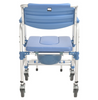 Mobile Commode Shower Chair Wheelchair Mobility Disability Elderly Aid