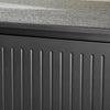Black Shoe Storage Bench with Cushion – 2-Tier Flip Drawer Seat 80cm