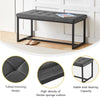 Grey Fabric Bed Bench End Stool Tufted Upholstered Accent Chair Ottoman Seat