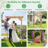 215 cm Garden Arch Wood Trellis for Climbing Plants-Orange