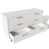 6 Chest of Drawers Bedroom Wooden Drawer and Metal Frame for Bedroom Living Room