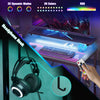 L Shaped Desk with LED Lights Reversible Corner Gaming Desk with Storage