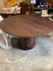 Remi Round Solid Mango Wood Dining Table Walnut 1.4m (96)