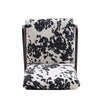 Cow Print Accent Chair Modern Armchair with Walnut Solid Wooden Frame & Armrest