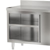 5FT Commercial Worktable Stainless Steel Catering Prep Table Cabinet Work Bench