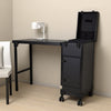 Pro Rolling Manicure Nail Table W/ Station Vanity Make Up Studio Trolley Mirror