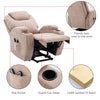 Power Lift Chair Electric Riser Heated Armchair Massage Cinema Recliner Beige