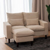 Modern L-Shaped Corner Sofa 2 3 Seater Armchair Couch With Footstool